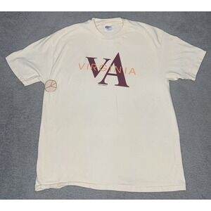 VTG Virginia J&J Dist Sarasota, FL Single Stitch Men T-Shirt Sz‎ XL Peace Beefy